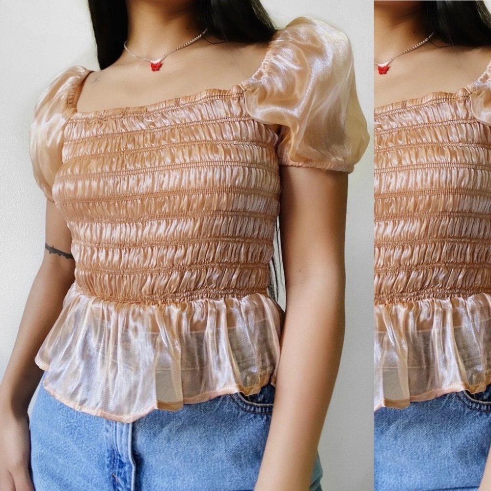 Sophia Princess Mesh Top (Gold)
